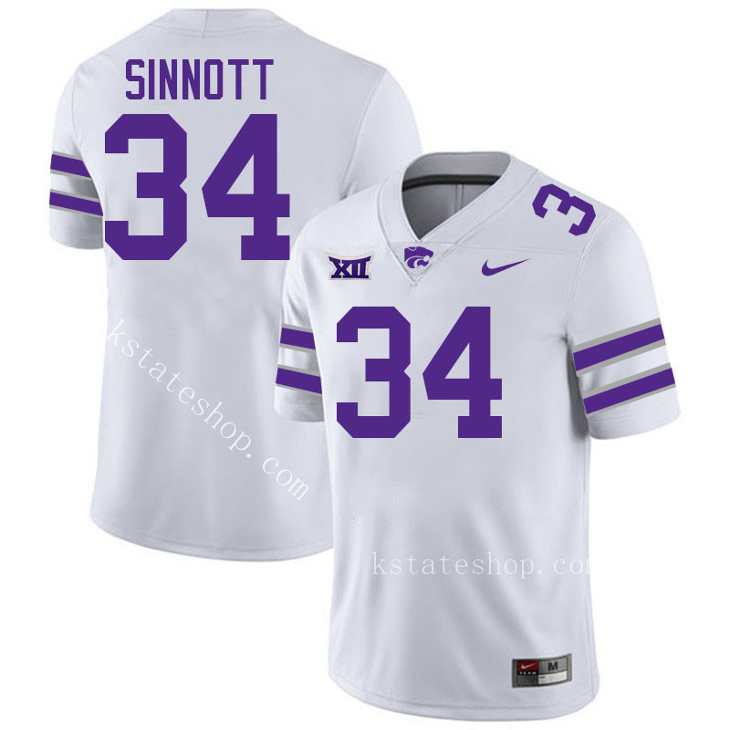 Ben Sinnott Kansas State Jersey,Kansas State Wildcats #34 Ben Sinnott Jersey College Youth-White